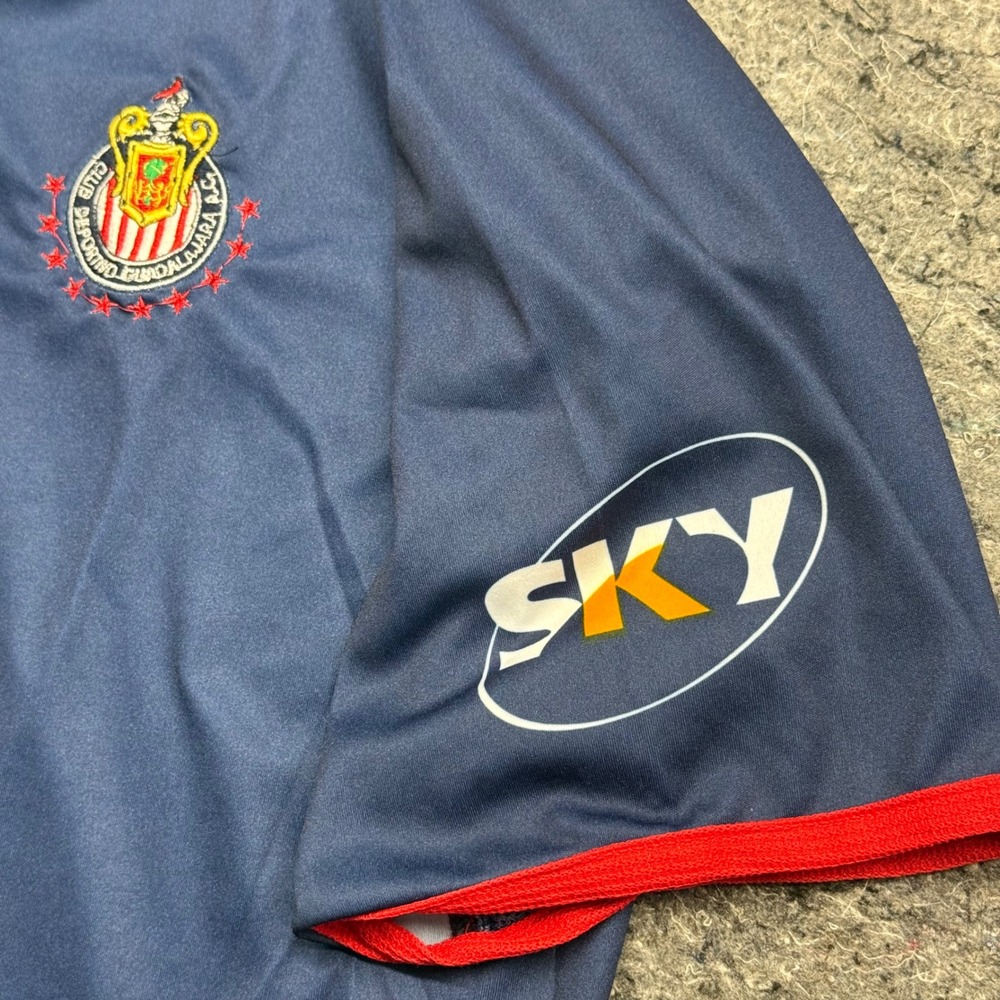 Esmir Chivas de Guadalajara Soccer Jersey Navy Blue Tolteca Sol Mens Large - Picture 7 of 11